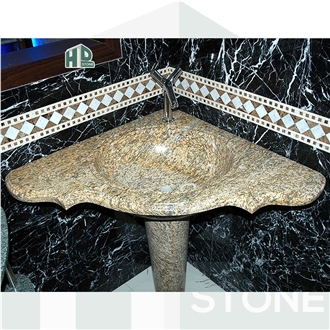 Vietnam Yellow Granite Sinks,Pedestal Basin