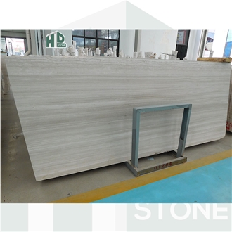 White Wood Marble Tile Polished Marble Slabs Of China
