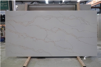 Calacatta Gold Marble Look Quartz Stone Slabs Quartz Tiles