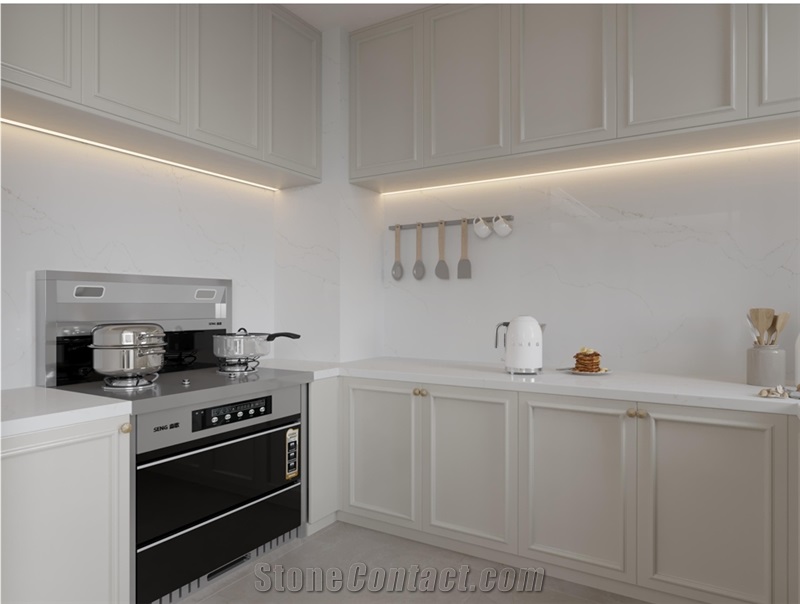 Calacatta Gold Marble Look Quartz Stone Slabs Quartz Tiles
