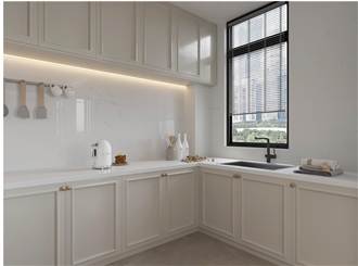Snow White Marble Look Quartz Slabs