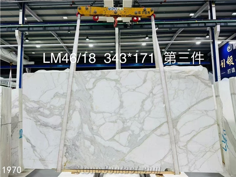 Calacatta Caldia Marble Slabs Calacatta Oro White Stone Tile