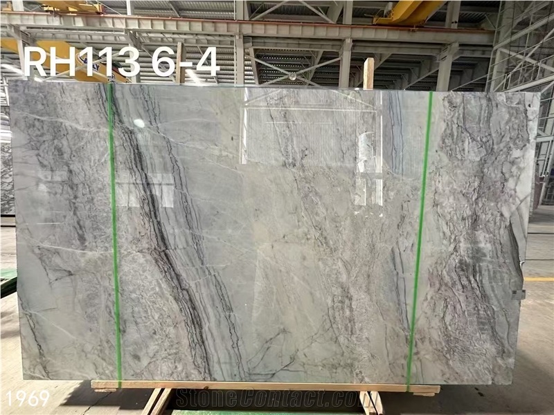 Copper Grey Marble Slabs Fish Maw Blue Stone Tile