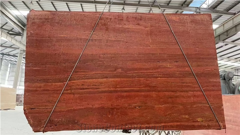 Iran Red Travertine Slab Wall Floor Tiles