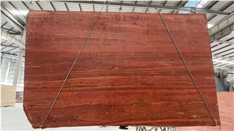 Iran Red Travertine Slab Wall Floor Tiles