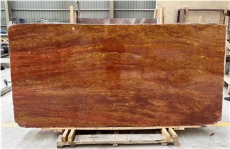 Iran Red Travertine Travertino Rosso Persiano Slab