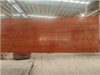 Iran Red Travertine Travertino Rosso Persiano Slab