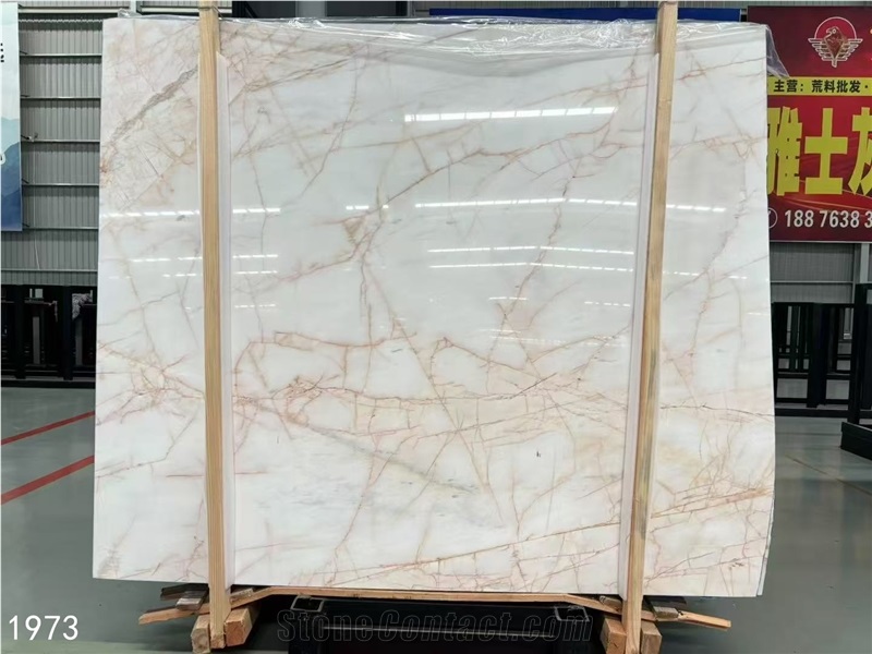 Marmara Dolomite Marble Slabs Red Line White Spider Stone