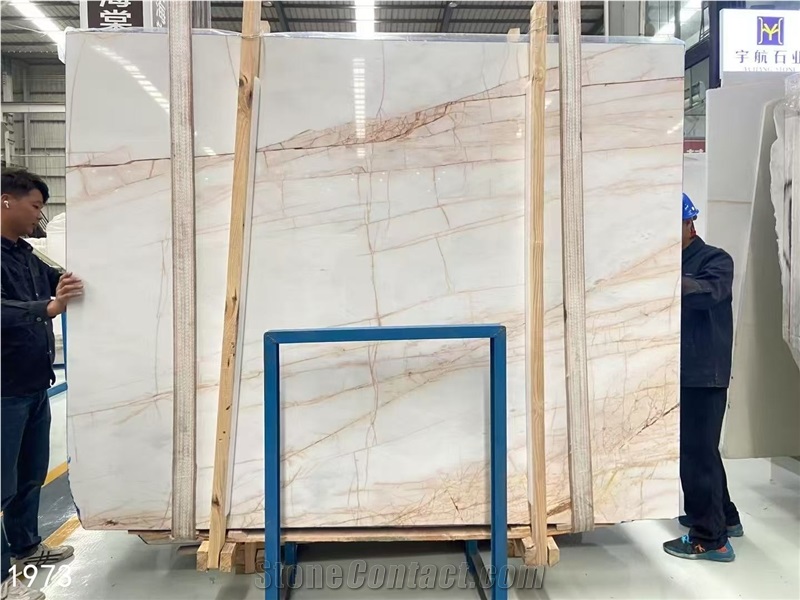 Marmara Dolomite Marble Slabs Red Line White Spider Stone