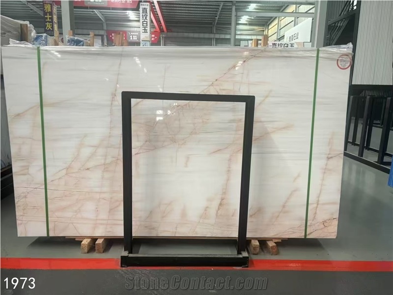 Marmara Dolomite Marble Slabs Red Line White Spider Stone