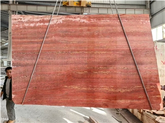 Red Travertine Slabs Persia Rosso Travertino Rojo Stone Tile