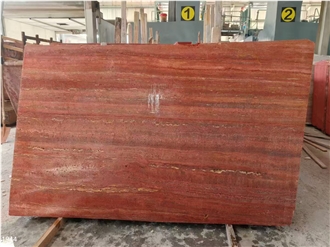 Red Travertine Slabs Persia Rosso Travertino Rojo Stone Tile