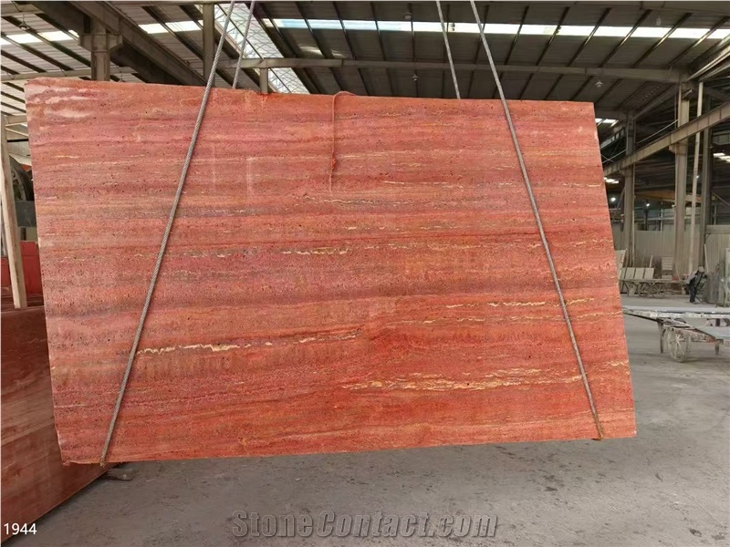 Red Travertine Slabs Persia Rosso Travertino Rojo Stone Tile