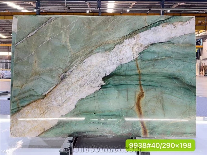 Royal Green Quartzite Slabs Emerald Botanic Pampers