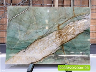Royal Green Quartzite Slabs Emerald Botanic Pampers