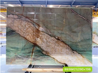 Royal Green Quartzite Slabs Emerald Botanic Pampers