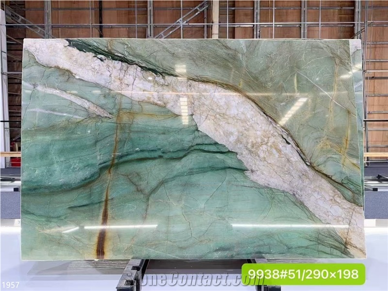 Royal Green Quartzite Slabs Emerald Botanic Pampers