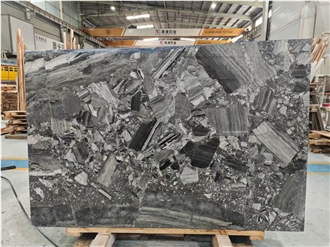 Silver Breccia Marble Fantasy Bedrock Serbian Ash Slab Tile
