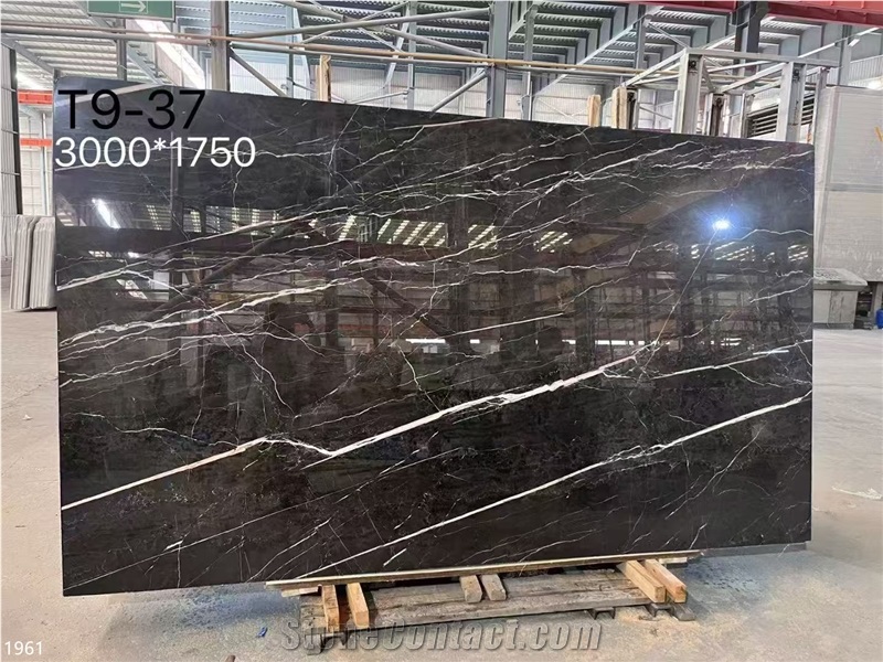 Spider Dark Grey Marble Slabs Sivas Black Stone Tile