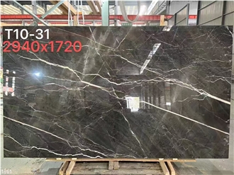 Spider Dark Grey Marble Slabs Sivas Black Stone Tile