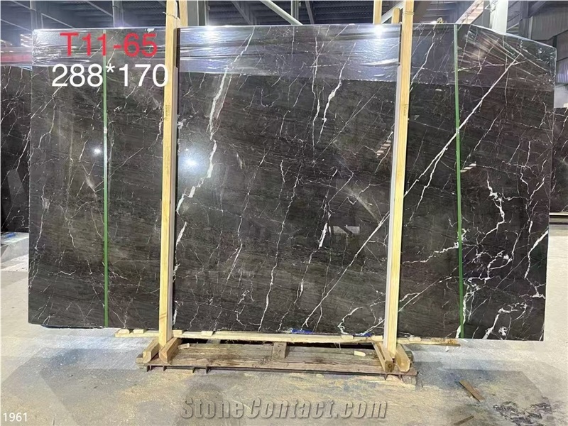 Spider Dark Grey Marble Slabs Sivas Black Stone Tile