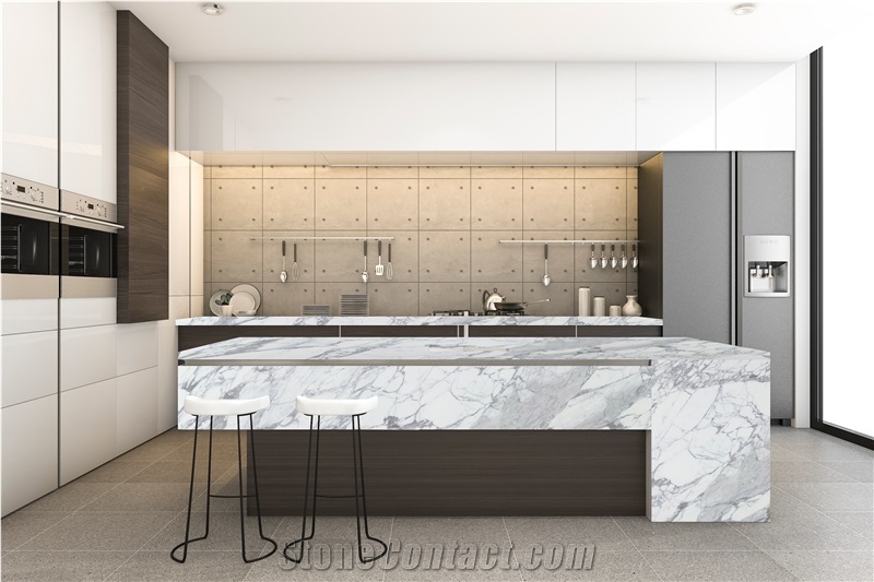 7004 Statuario PD Printed Quartz Vanity Bath Tops