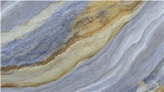 Blue 7008 Impression Lafite PD Printed Quartz Slabs