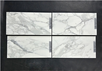 Grey Veins 5117 Statuario Verona White Quartz Slabs