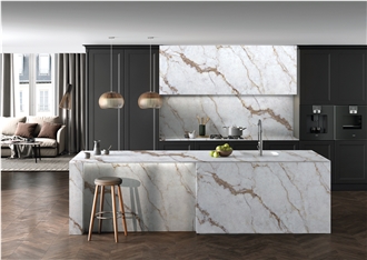 Hot 7003 Cristallo PD Printed Quartz Countertops Bench Tops