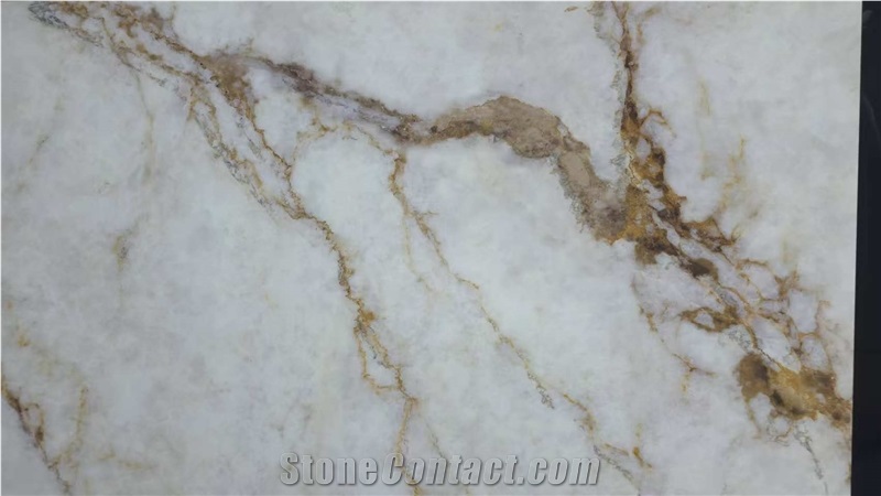 Hot 7003 Cristallo PD Printed Quartz Countertops Bench Tops