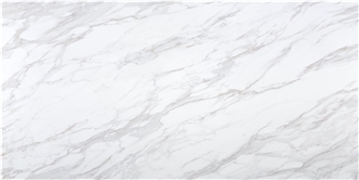 White New 7009 Calacatta Delicato PD Printed Quartz Slabs