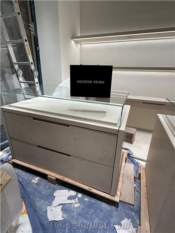 Cream Limestone Cabinet Furniture For Chloe Boutique Manila