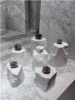 Calacatta Carrara Marble Custom Side Tables