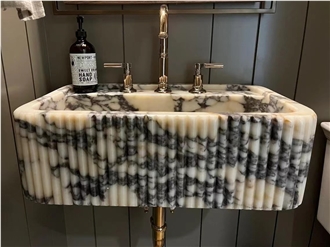 Marble Sink In Calacatta Violet