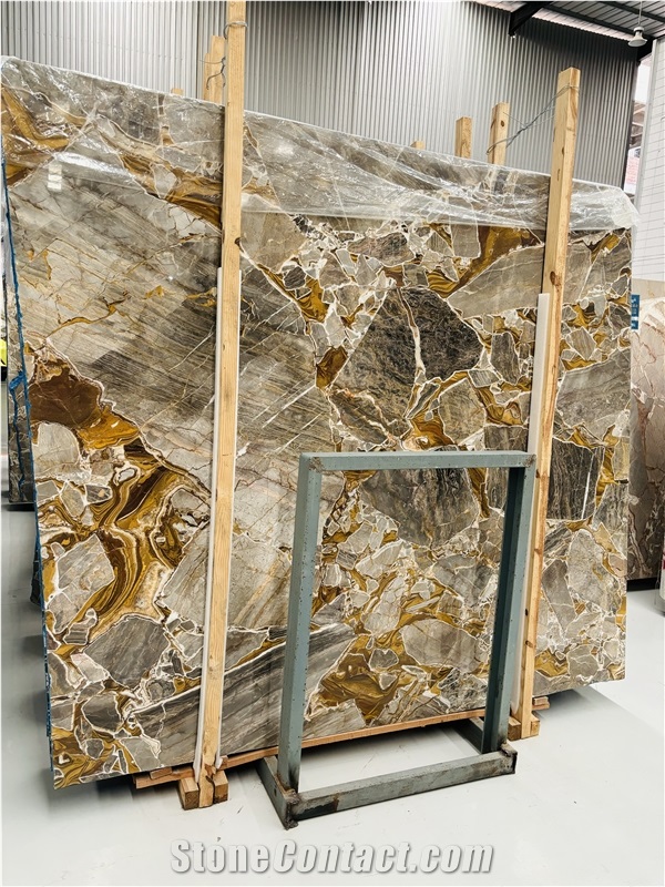 Natural Versailles Gold Marble Big Slabs Tiles