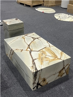 OEM Luxury Deep Blue Quartzite Slab Furniture Marble Plinth