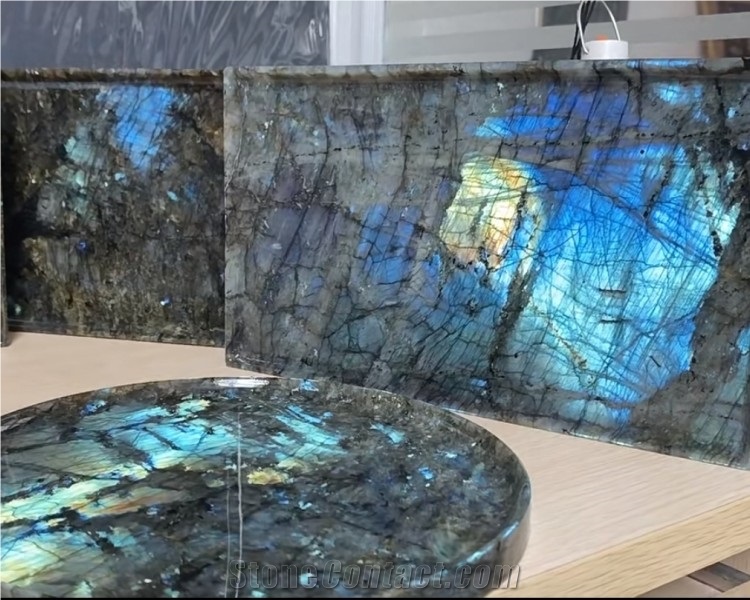 Polished Emerald Blue Granite Shower Tray