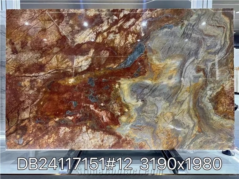 Rainbow Impression Quartzite Slabs