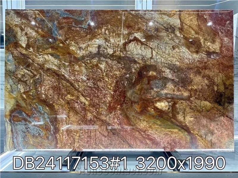 Rainbow Impression Quartzite Slabs
