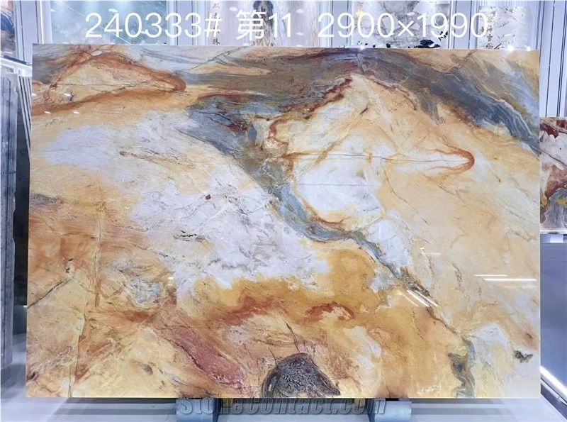 Rainbow Impression Quartzite Slabs