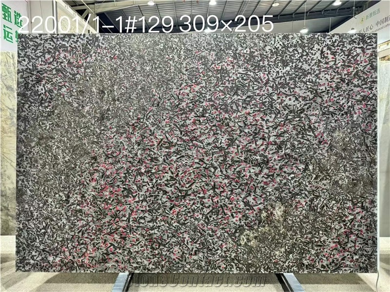 Ruby Meteorite Granite Slabs