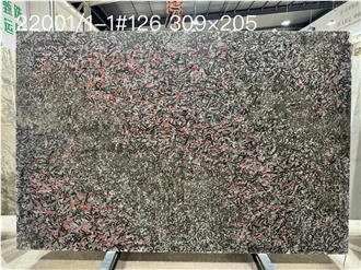 Ruby Meteorite Granite Slabs
