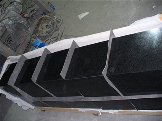 G684 Black Granite Chiseled Kerbstones