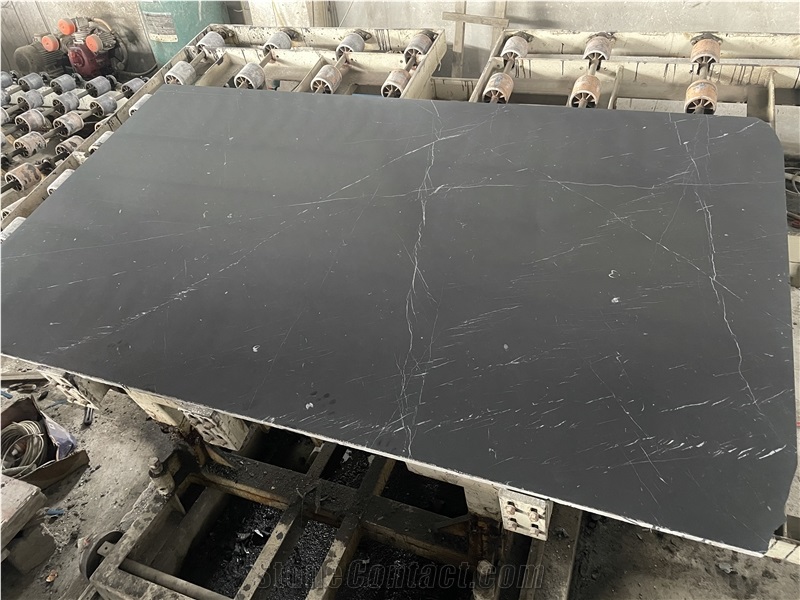 Less Veins Nero Marquina Black Marble Slabs