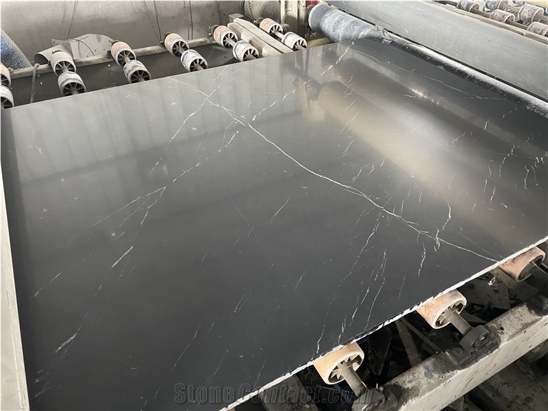 Less Veins Nero Marquina Black Marble Slabs