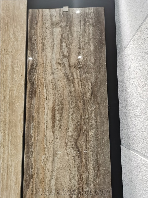 Sliver Grey Travertine Big Slabs
