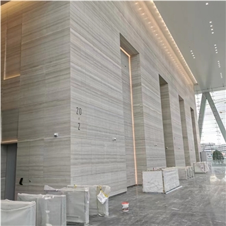 White Wooden Vein Marble Wall Tiles