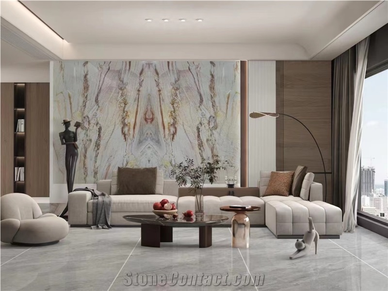 Beatiful Cristallo Champagne Quartzite Slabs