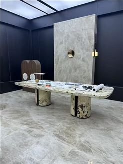 Big Stock Brazil White  Taj Mahal Quartzite Slabs