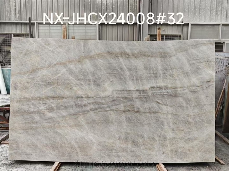 Big Stock Brazil White  Taj Mahal Quartzite Slabs